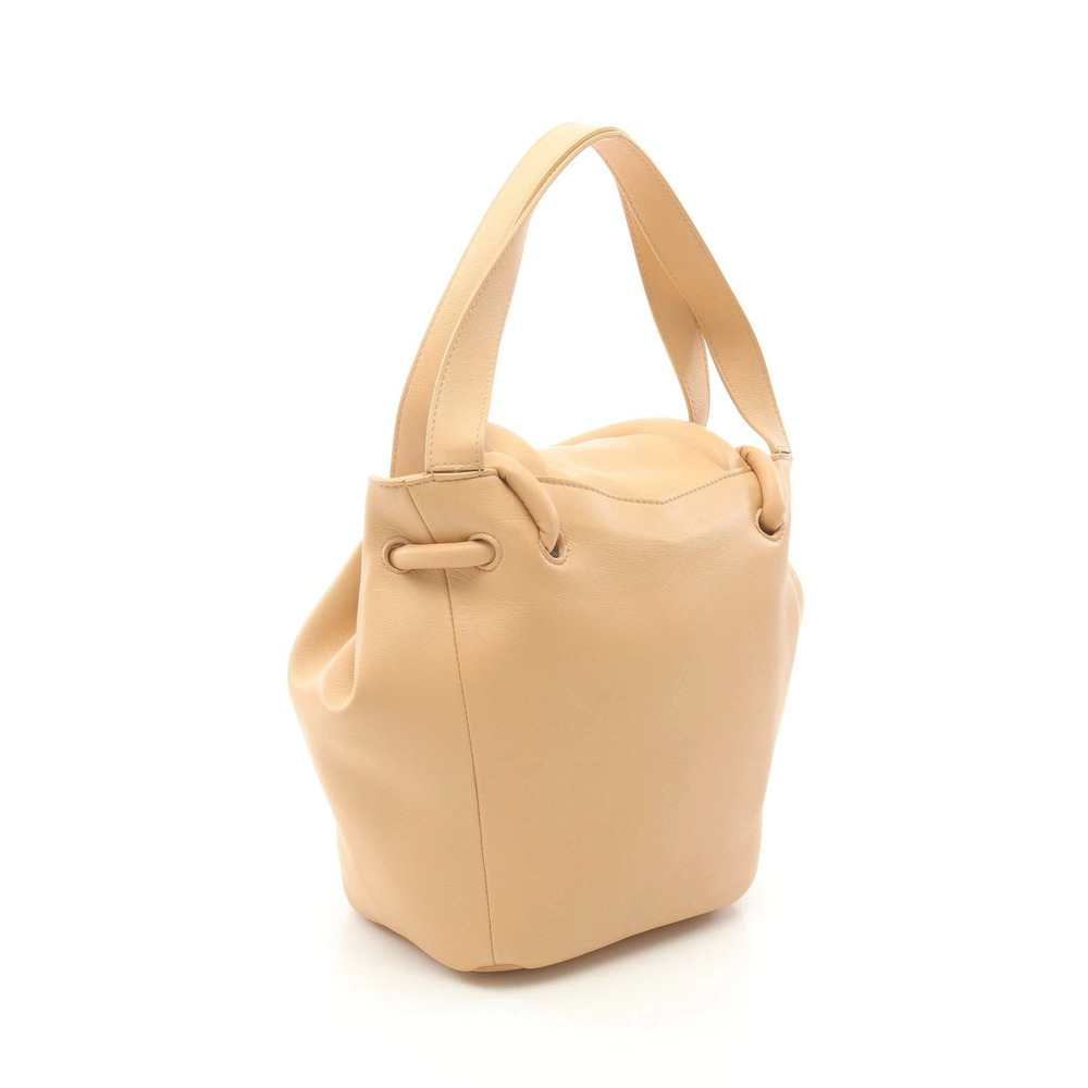 Bottega Veneta BEAK Beige Handbag Cream Leather Tan Cream
